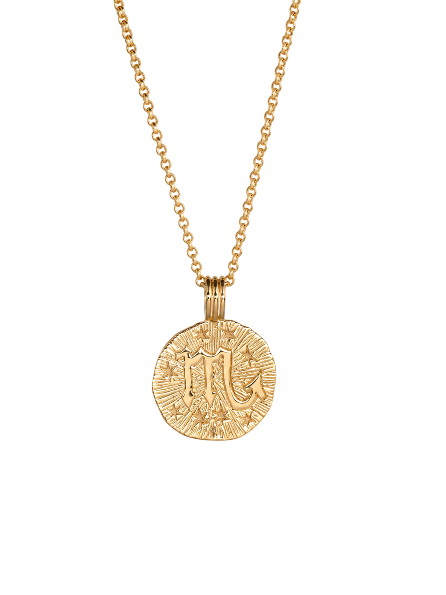 Sun in scorpio necklace - 22k gold vermeil